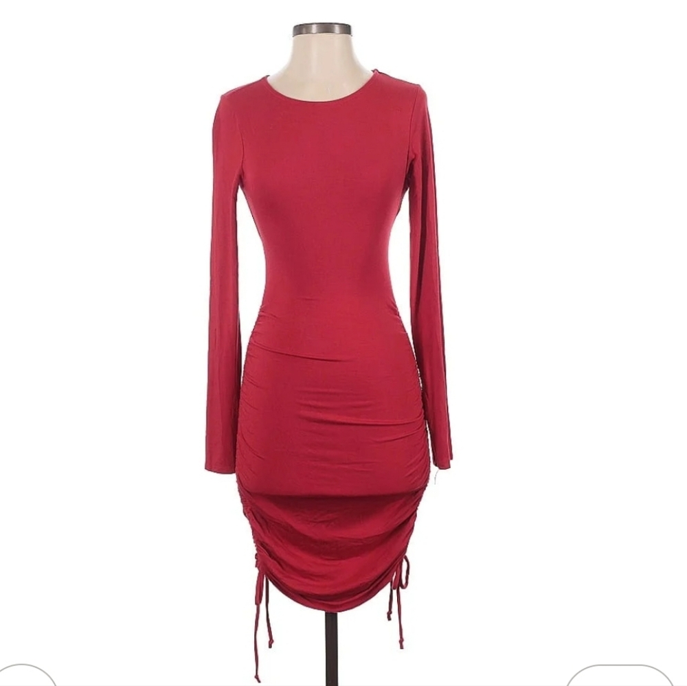 Melrose and Market Red Long Sleeve Dress